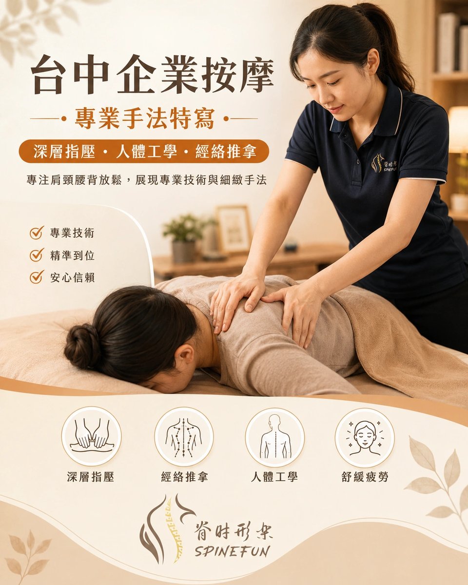 台中企業按摩推薦|中科七期商辦的到府員工紓壓